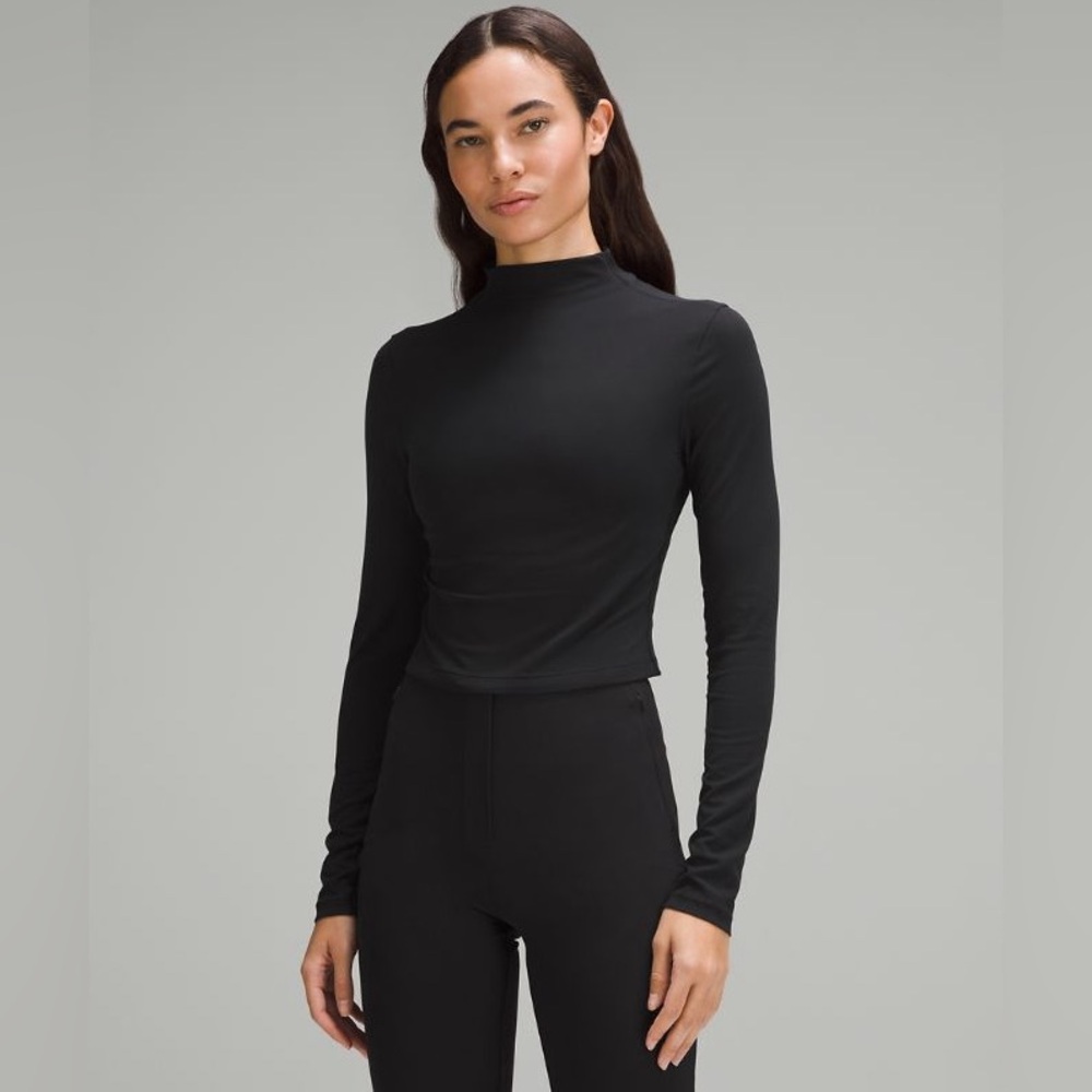 Lululemon All Aligned Mock-Neck Long-Sleeve cropped Shirt